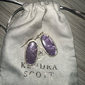 Kendra Scott Purple Drop Earrings